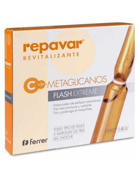 Repavar Revitalizante Ampolla Efecto Flash, 5 Ampollas