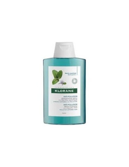 Klorane Champú Antipolución Menta Acuática, 200 Ml