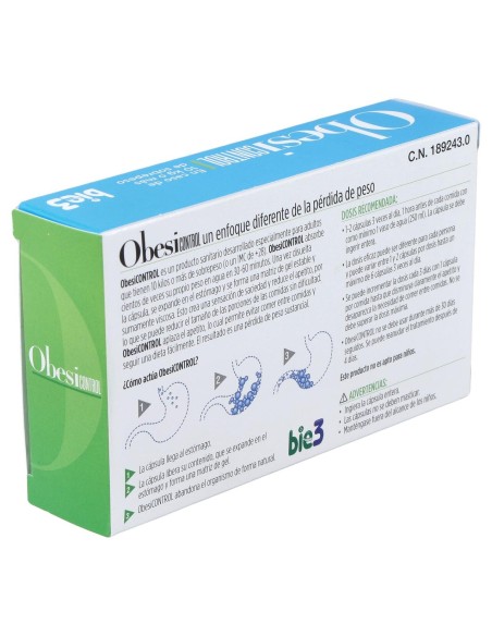 Bie3 Obesicontrol, 42 Cápsulas