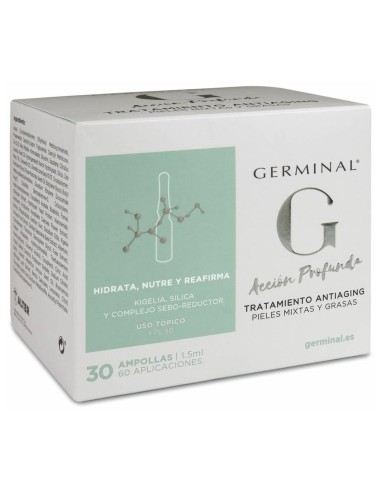 Germinal Acción Profunda Antiaging Pieles Mixtas Y Grasas, 30 Ampollas