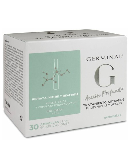 Germinal Acción Profunda Antiaging Pieles Mixtas Y Grasas, 30 Ampollas