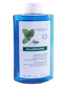 Klorane Champú Antipolución Menta Acuática, 400 Ml 2