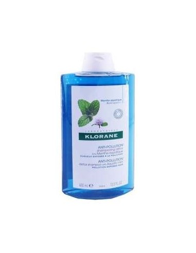 Klorane Champú Antipolución Menta Acuática, 400 Ml