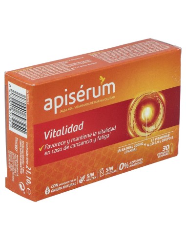 Apiserum Vitalidad 30 Caps Blandas