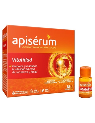 Apisérum Vitalidad Viales, 18 Viales