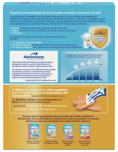 Almiron Advance Galletitas 6 Cereales 180Gr.