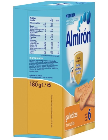 Almiron Advance Galletitas 6 Cereales 180Gr.
