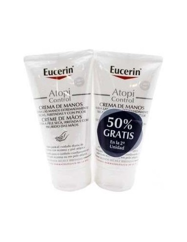 Duplo Eucerin Atopi Control Crema De Manos, 75 Ml + 75 Ml