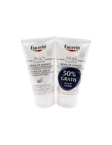 Duplo Eucerin Atopi Control Crema De Manos, 75 Ml + 75 Ml