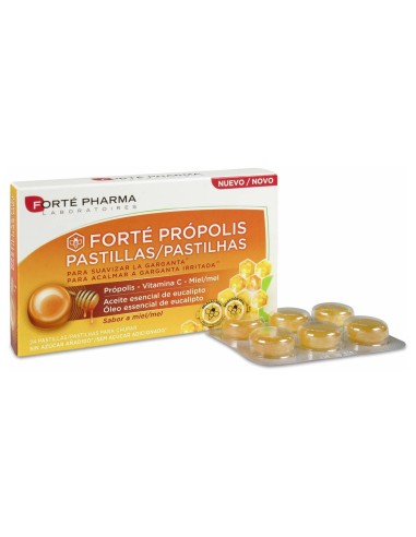 Forte Propolis 24 Pastillas Con Miel Y Vitamina C Sabor Miel