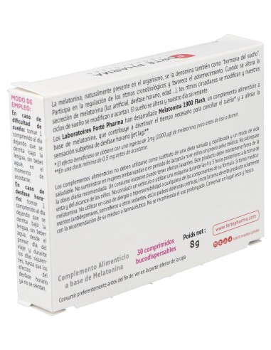 Forté Pharma Melatonina 1900 Flash, 30 Uds