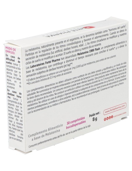 Forté Pharma Melatonina 1900 Flash, 30 Uds