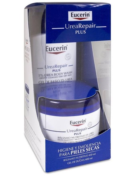 Pack Eucerin Urea Repair Plus Bálsamo Nutritivo + Gel Baño, 450 Ml + 400 Ml