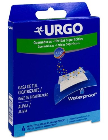 Urgo Quemaduras Y Heridas Superficiales 10 Cm X 7 Cm, 4 Apósitos