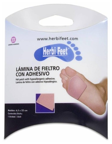 Herbi Feet Mini Lámina De Fieltro 6,5 X 22 Cm, 1 Ud