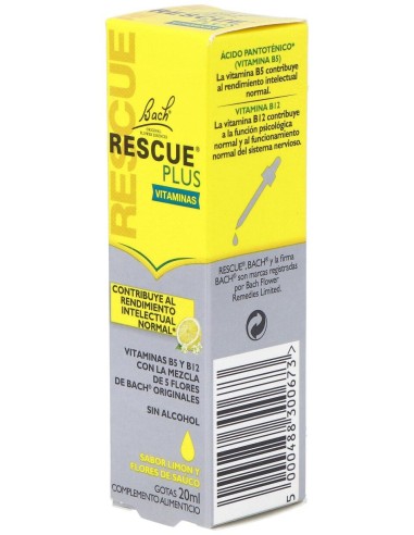 Rescue Plus Gotas Vitaminas 20Ml. Flores Bach