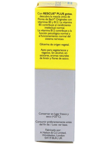 Rescue Plus Gotas Vitaminas 20Ml. Flores Bach