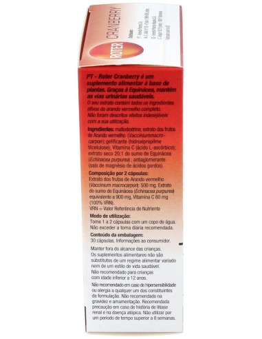 Roter Cranberry, 30 Cápsulas