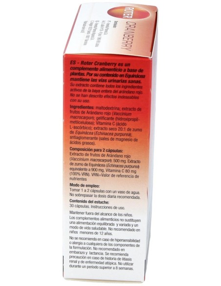 Roter Cranberry, 30 Cápsulas