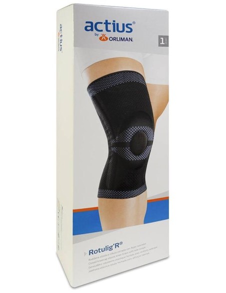 Actius Rodillera Elástica Con Flejes Laterales Rótula Cerrada Rotulig’R Ace808 Talla 5, 1 Unidad
