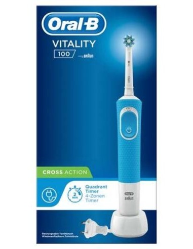 Oral-B Vitality 100 Cross Action Cepillo Eléctrico Azul, 1 Ud