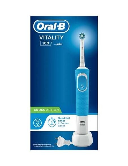 Oral-B Vitality 100 Cross Action Cepillo Eléctrico Azul, 1 Ud