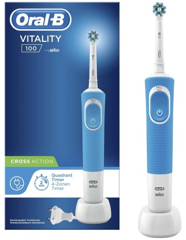 Oral-B Vitality 100 Cross Action Cepillo Eléctrico Azul, 1 Ud