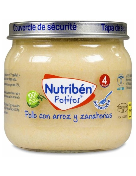Nutriben Potito Inicio A La Carne Pollo Con Arroz Y Zanahorias 120 G