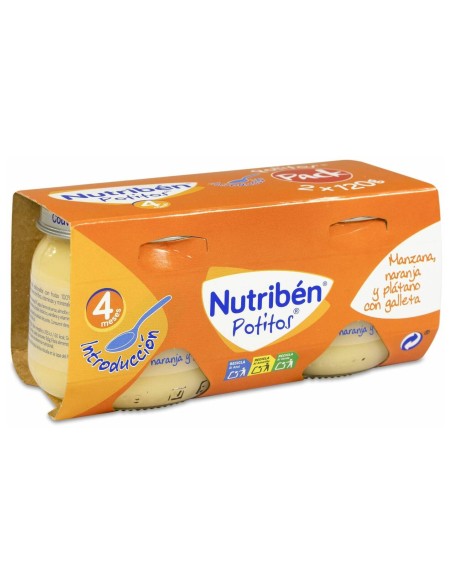 Nutriben Manzana Naranj Platano Galleta 2X120 Grs