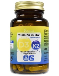 Plameca Vitamina D3 + K2, 60 Cápsulas Vegetales