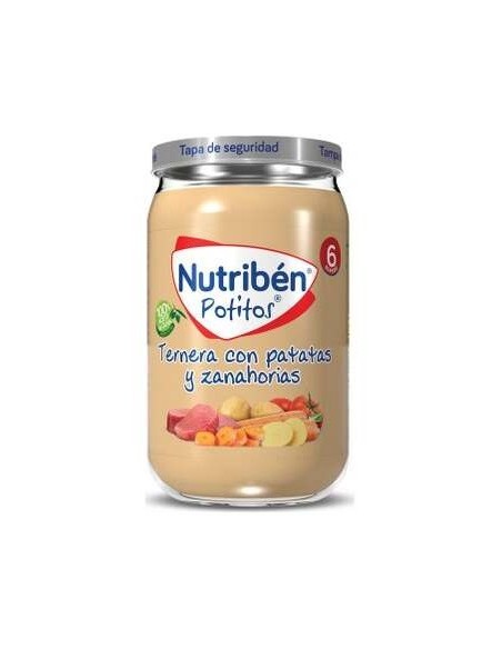 Nutribén Potitos Ternera Con Patatas Y Zanahorias, 235 G