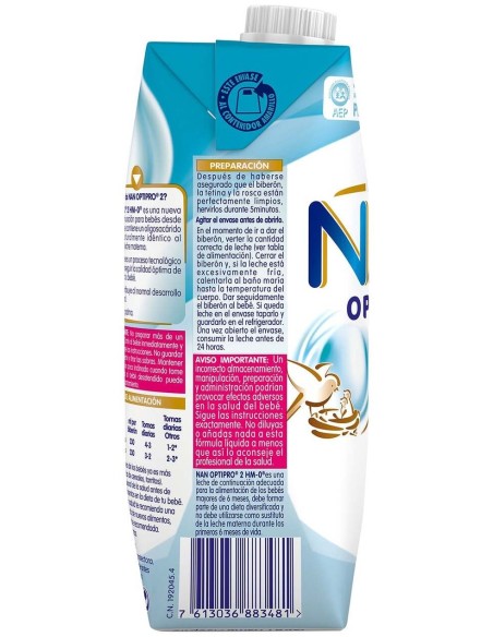 Nan Optipro 2 Líquida, 500 Ml