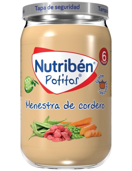 Nutribén Potitos Recetas Tradicionales Menestra De Cordero, 235 G