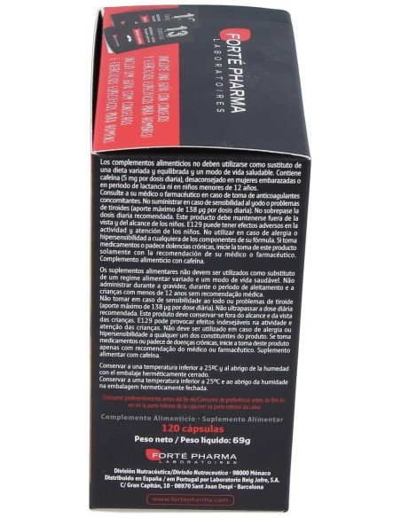 Forté Pharma Xtraslim 700 Men Quemador De Grasas, 120 Cápsulas