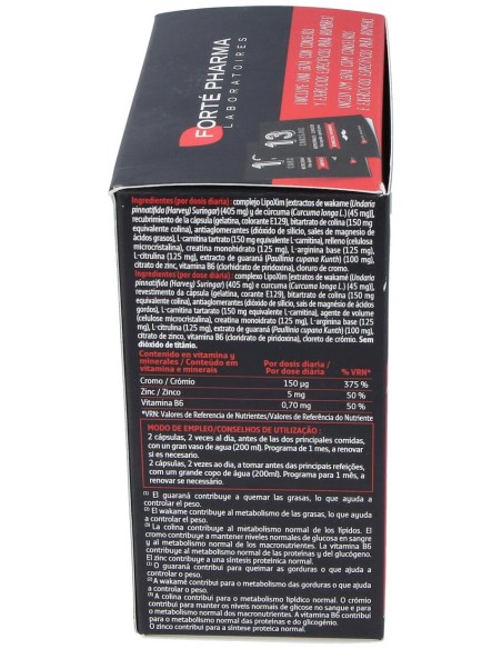 Forté Pharma Xtraslim 700 Men Quemador De Grasas, 120 Cápsulas