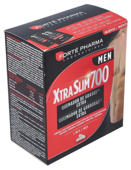 Forté Pharma Xtraslim 700 Men Quemador De Grasas, 120 Cápsulas