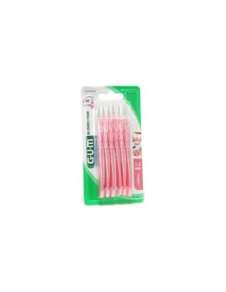 Gum Cepillos Interdentales Bi-Direction Rosas 0,9Mm, 6 Uds