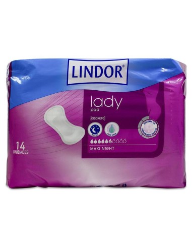 Lindor Premium Lady Pad 5 Gotas, 14 Unidades