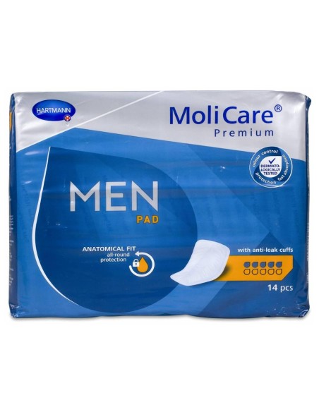 Molicare Premium Men Protectores Absorbentes 5 Gotas, 14 Uds
