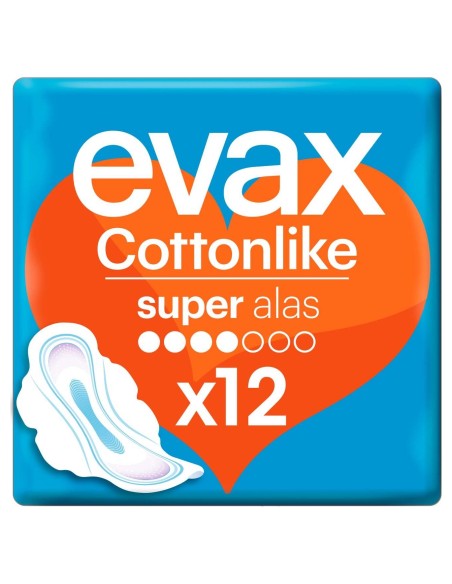 Evax Compresas Cottonlike Alas Super 12U