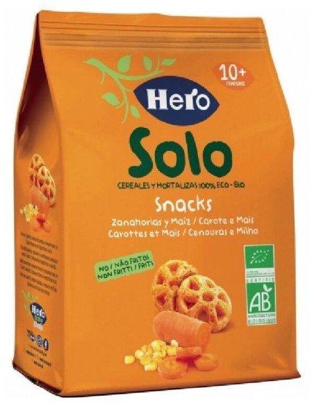 Hero Baby Solo Snack De Zanahoria Y Maíz, 6 Unidades
