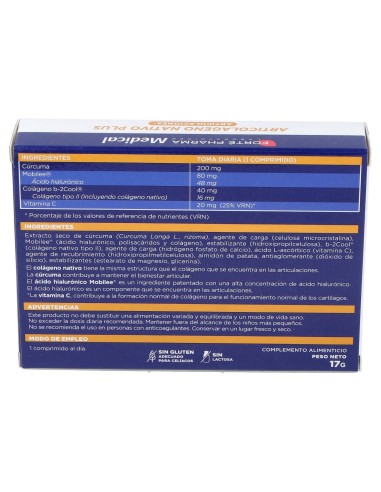Forté Pharma Medical Articolágeno Nativo Plus 30Comp