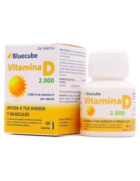 Bluecube Vitamina D 2000 Bluecube 60 Capsulas