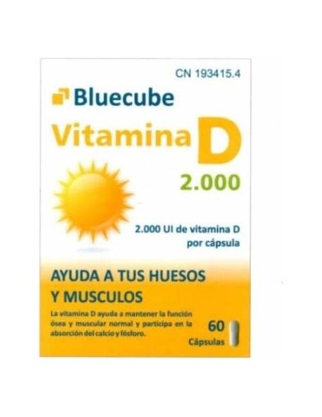 Bluecube Vitamina D 2000 Bluecube 60 Capsulas