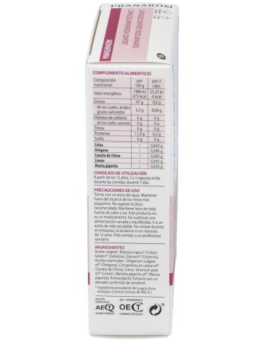 Pranarôm Aromafemina Cápsulas Confort Vías Urinarias Bio 30Caps