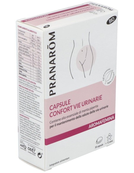 Pranarôm Aromafemina Cápsulas Confort Vías Urinarias Bio 30Caps