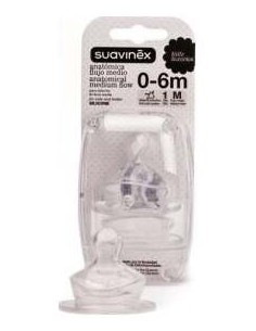 Suavinex Tetina Anatómica De Silicona Talla 1M, 2 Uds 2