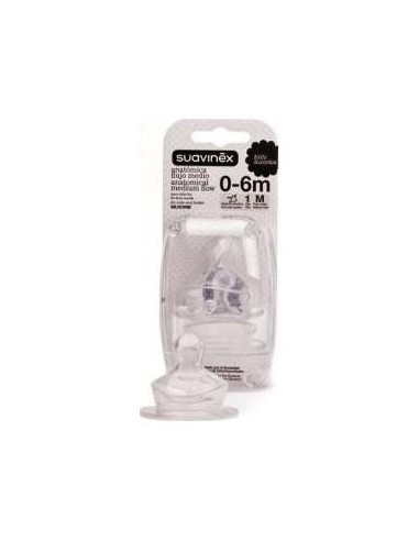 Suavinex Tetina Anatómica De Silicona Talla 1M, 2 Uds