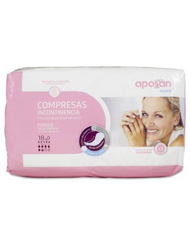 Aposán Compresas De Incontinencia Extra, 18 Uds