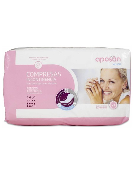 Aposán Compresas De Incontinencia Extra, 18 Uds